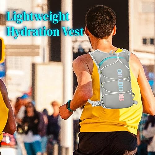 Miniatura 6 de Mochila de hidratación con bolsa de agua de 2 L, mochila de botella de agua para mujeres y hombres, mochila de agua ultraligera de 5 onzas para