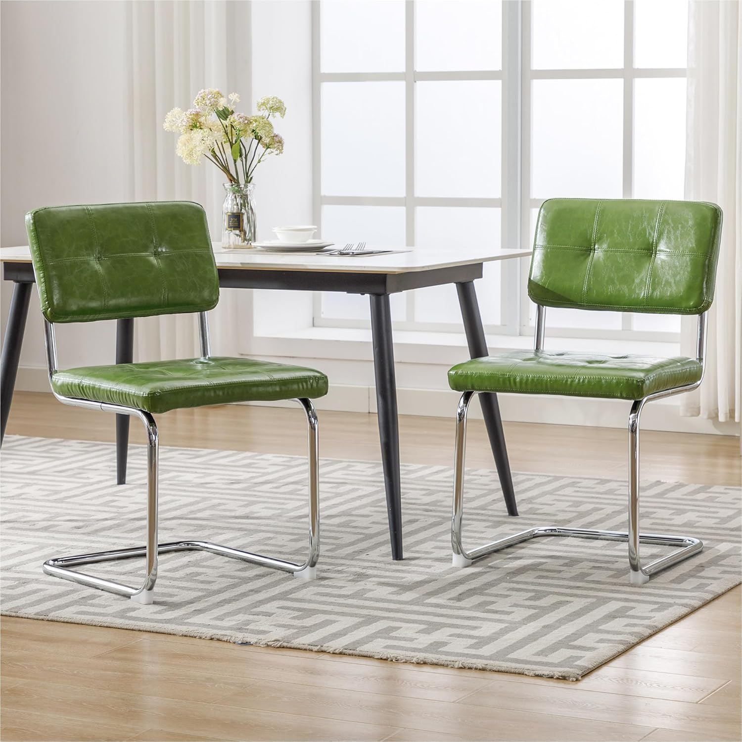 Amazon.com - Forevich Mid Century Modern Dining Chairs Set of 2 ...