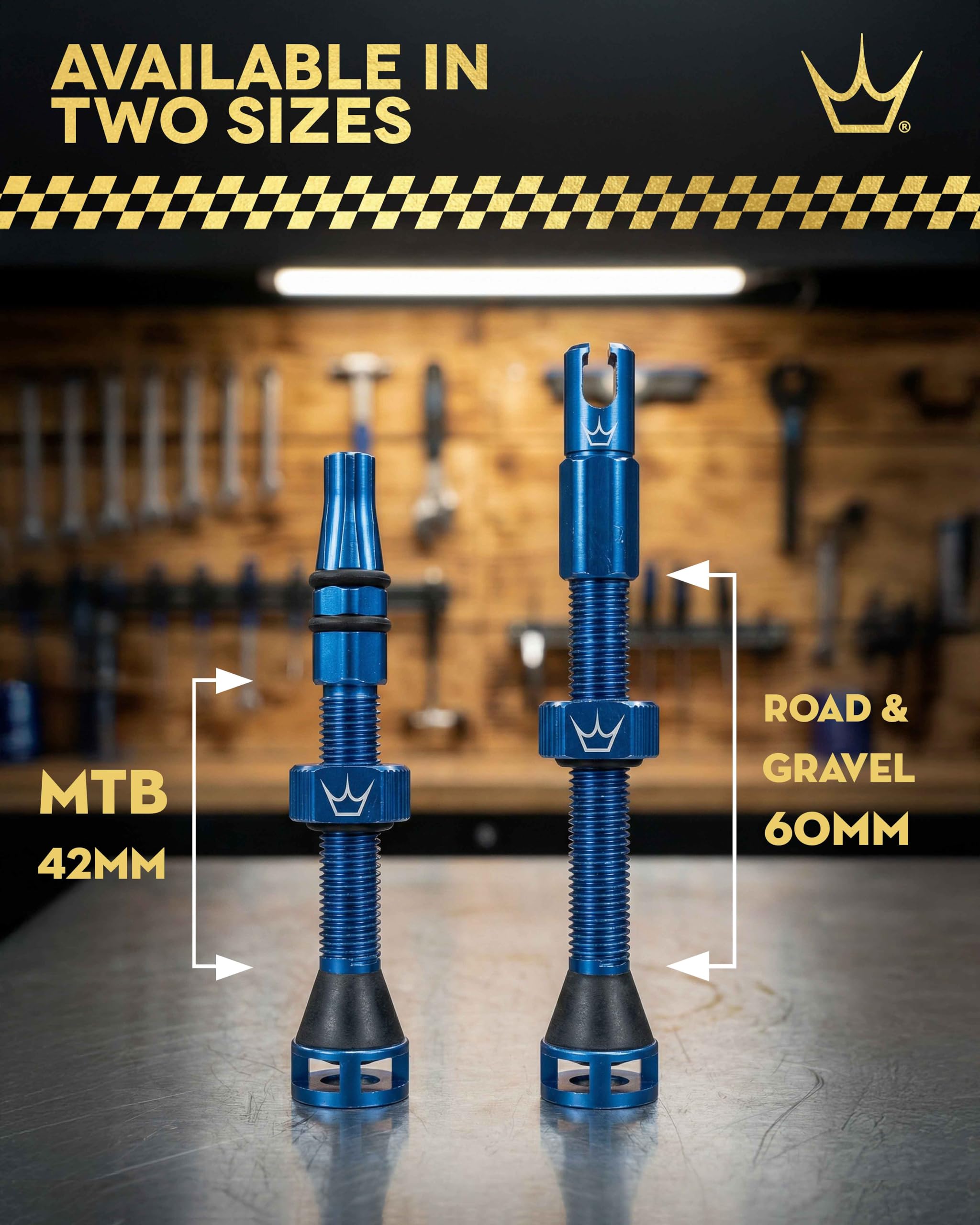 Peaty's Holeshot Fast Flow Válvulas tubeless - Diseño antiobstrucciones de Alto Flujo de Aire, Montaje rápido de neumáticos, Aluminio 7075, Compatible con Inserciones de Llantas MTB, 60mm Plata