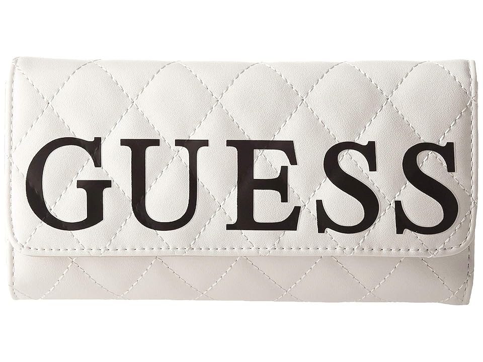 

GUESS Sweet Candy SLG Multi Clutch (White Multi) Wallet Handbags