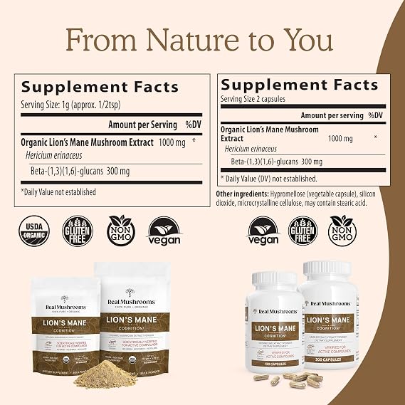 Real Mushrooms RealBoost (60ct), Lions Mane (120ct) & 5 Defenders (90ct) Capsules Bundle - Mushroom Supplement for Energy, Vitality, Cognition & Immune Strength - Vegan, Non-GMO