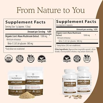 Real Mushrooms RealBoost (60ct), Lions Mane (120ct) & 5 Defenders (90ct) Capsules Bundle - Mushroom Supplement for Energy, Vitality, Cognition & Immune Strength - Vegan, Non-GMO