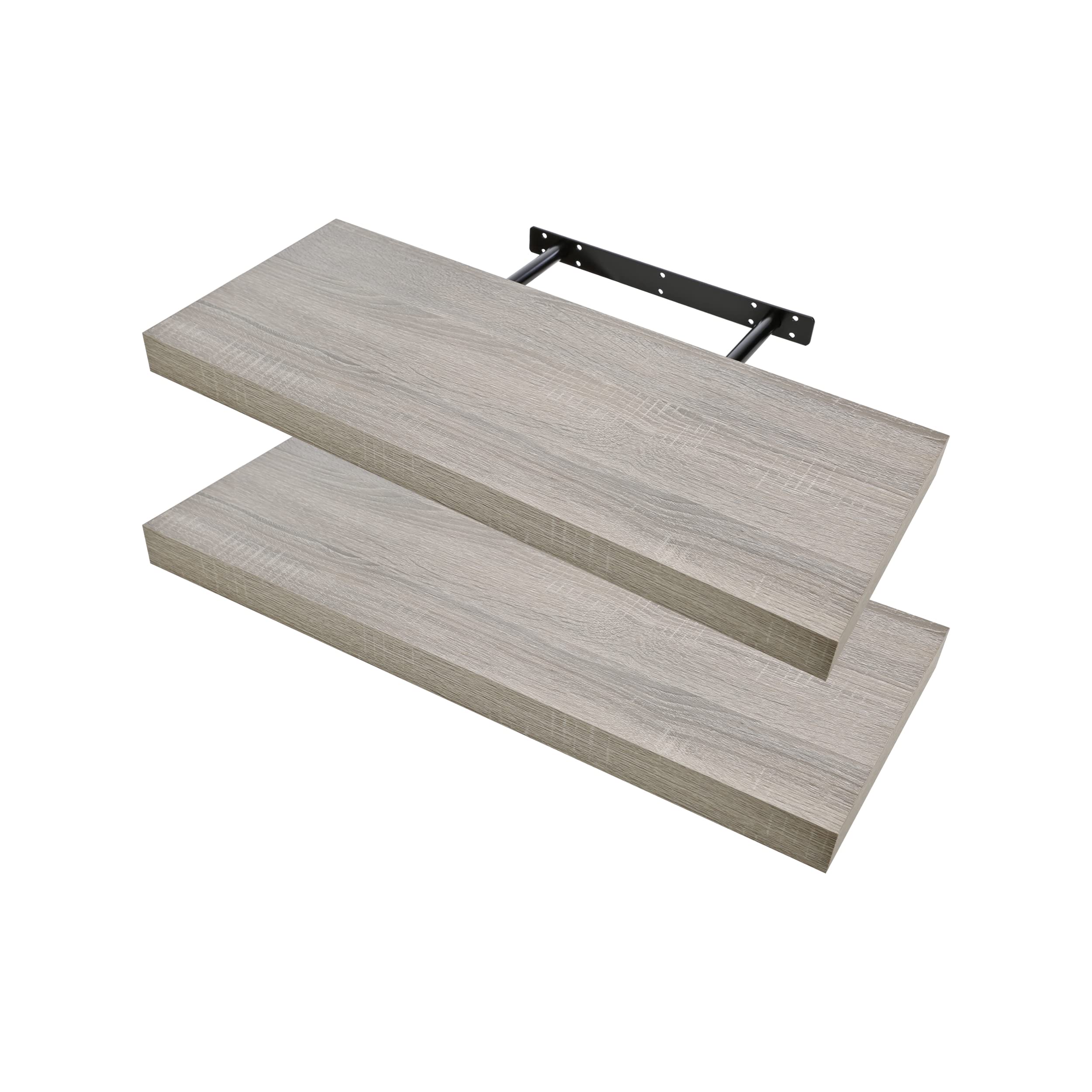 Etrexonline Estante de Pared 25x25x4cm Color Wengue, Balda Flotante Pared de Madera Fijación Invisible, Estantes de Almacenamiento Decorativos, Ideal para Salón, Habitación, Pasillo, etc.. — view 15