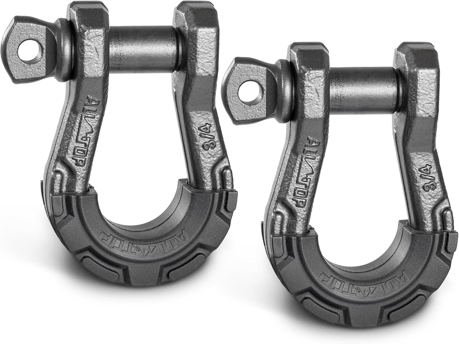 ALL-TOP D Ring Shackle (2 Pack) 3/4" Fully Forged with 7/8 Pin, 79500Lbs Break Strength & 9Ton Work Load, Impact Resistant by Extreme E-Coat