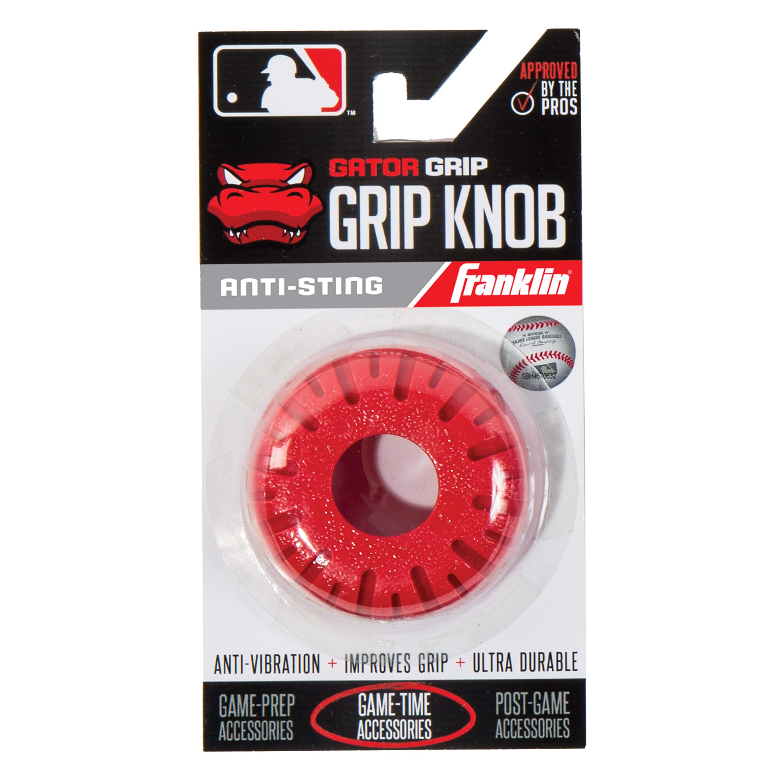 Franklin SportsBaseball Bat Grip Knob - Gator Grip Bat Nub - Baseball and Softball Bat Grip Knob - Improved Grip and Sting Reducer