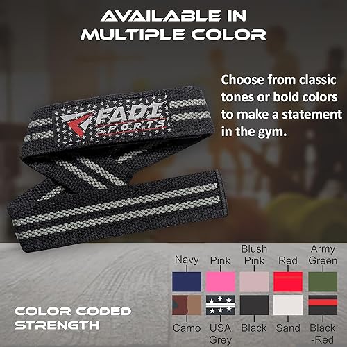 Miniatura 2 de Fadi Sports - Correas de muñeca de levantamiento de pesas, culturismo, levantamiento de pesas y peso muerto, correas de algodón de 24 pulgadas con
