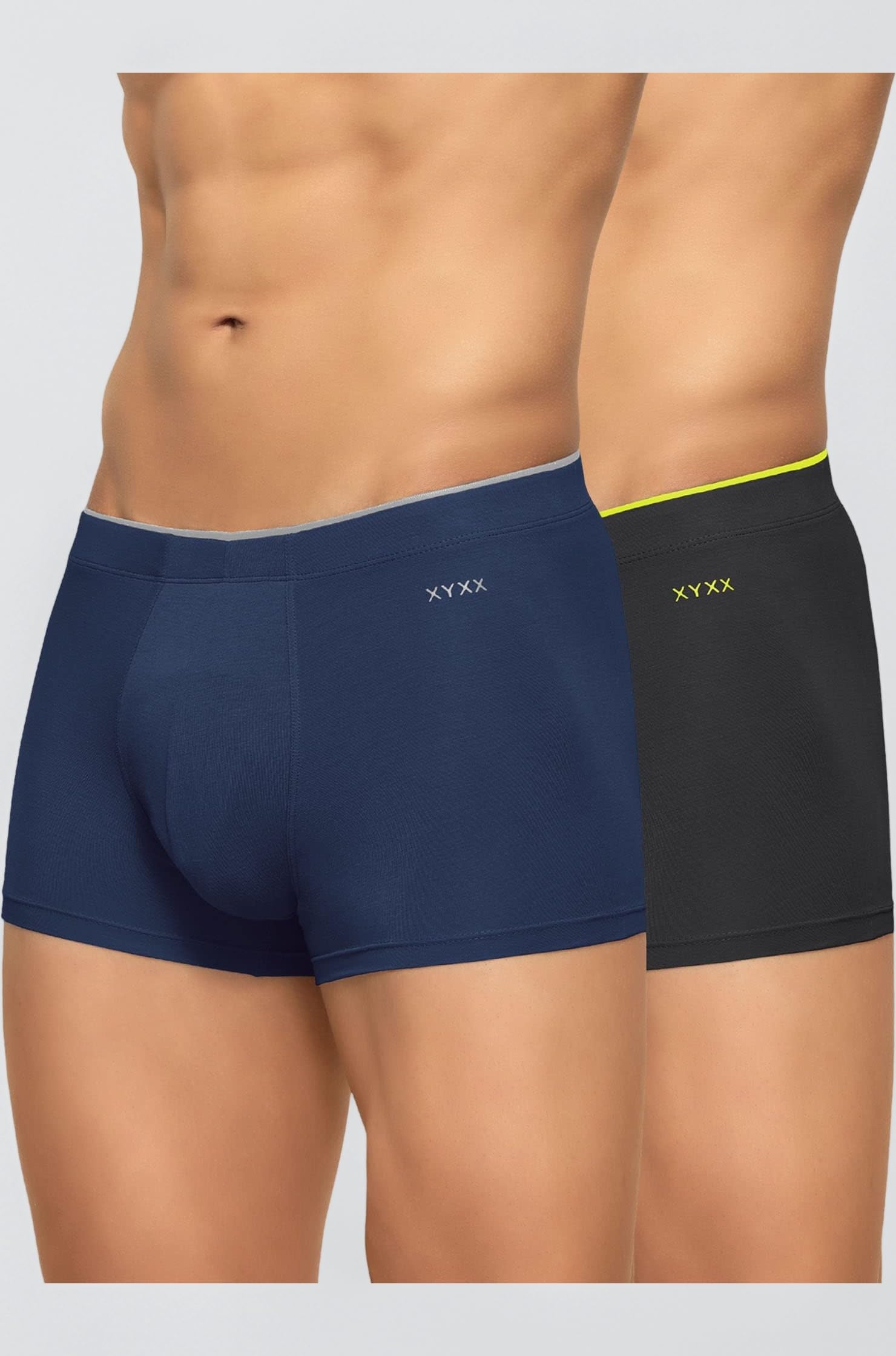 Men's Uno Micromodal Solid Antimicrobial Trunks | Underwear for Men (Pack of 2)
