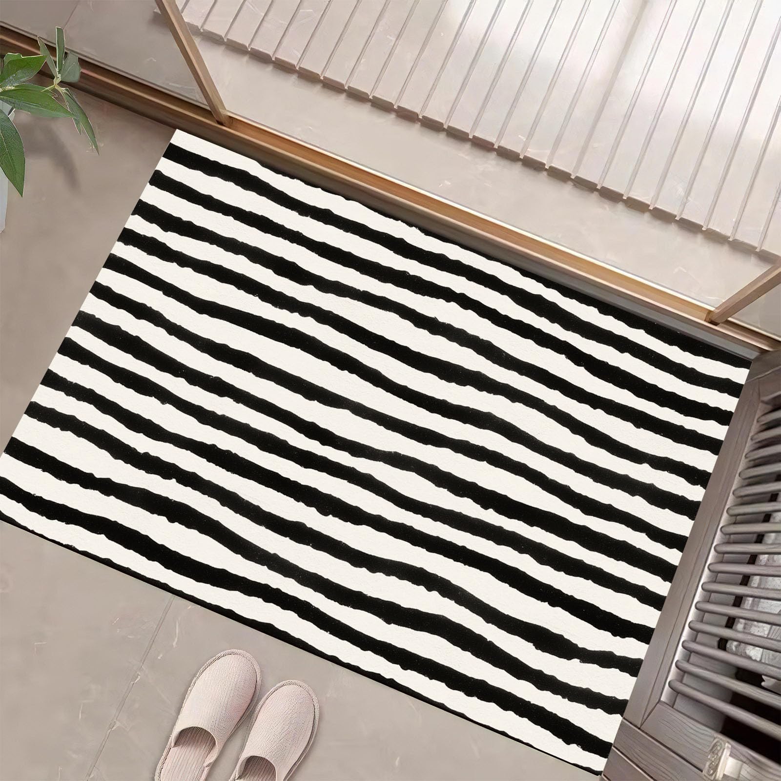 Paillasson d'intérieur chic et lavable pour garder votre entrée propre