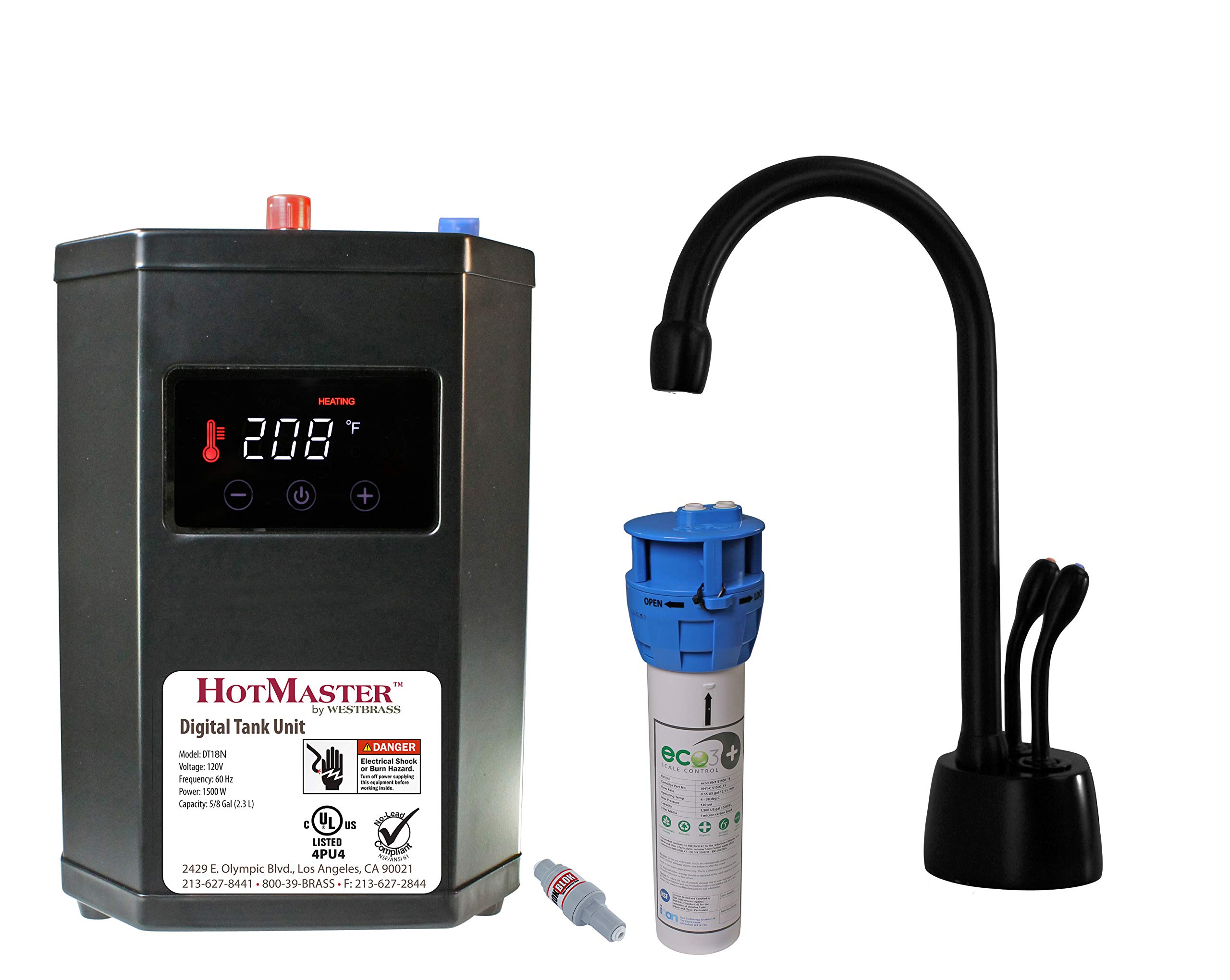 Buy Westbrass DT1F27262 Develosah 9" 2Handle Instant Hot and Cold Water Dispenser Faucet with