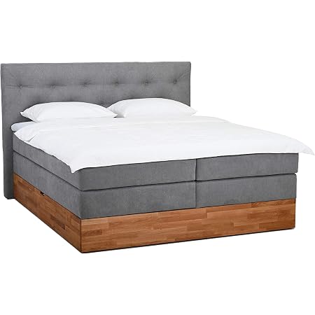 Doluna Boxspringbett Andybur 160x200 Cm – Mit Bettkasten, Visco-Topper & 7-Zonen-Matratze, Härtegrad H2, Anthrazit