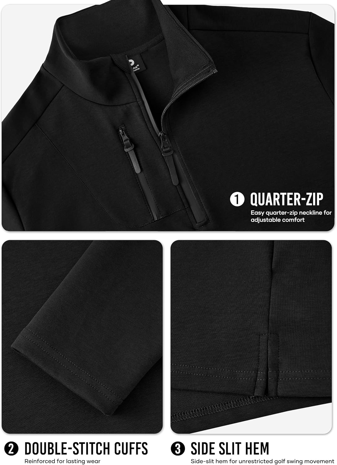Men's Golf Pullover Quarter-Zip Long Sleeve Sport Shirt with Chest Pocket (S-XXL) - Image 6