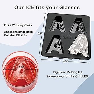 DrinksPlinks Letter A Ice Cube Tray - Customized Silicone Whiskey Ice Cubes Mold – Personalized Monogram Large Ice Molds for Cocktails & Bourbon - Initial Drinks - Aperol Spritz Customized Gift