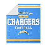 FOCO Los Angeles Chargers NFL Team Property Of Sherpa Fleece Blanket