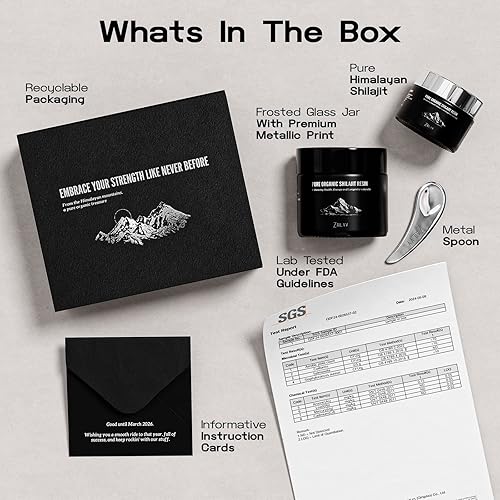 Miniatura 6 de Suplemento de resina Shilajit orgánica pura del Himalaya de 2.82 oz  Probado en laboratorio y natural  Grado premium con ácido fúlvico y minerales