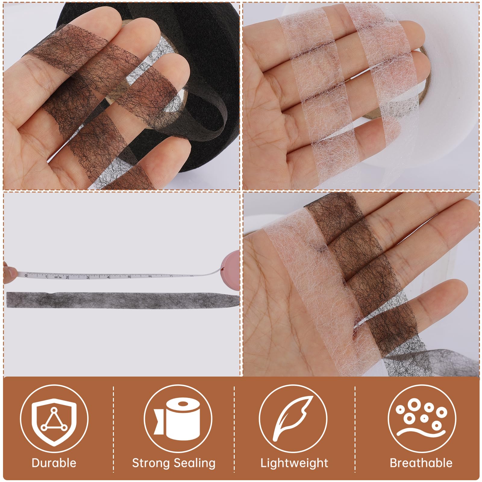 Nastro Orlo Biadesivo 2x64m - Senza Cuciture, Con Ferro Da Stiro, Per Vestiti E Casa - Foto 9