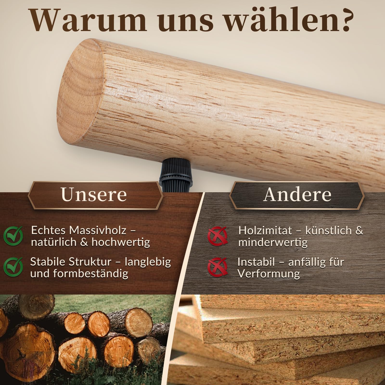 ZMH Vintage Hängelampe Holz 4 flammig - Pendelleuchte esstisch im Industrial Design Schwarz Retro Hängeleuchte Esstischlampe höhenverstellbar für Esszimmer Küche Wohnzimmer Bar (Ohne Leuchtmittel)