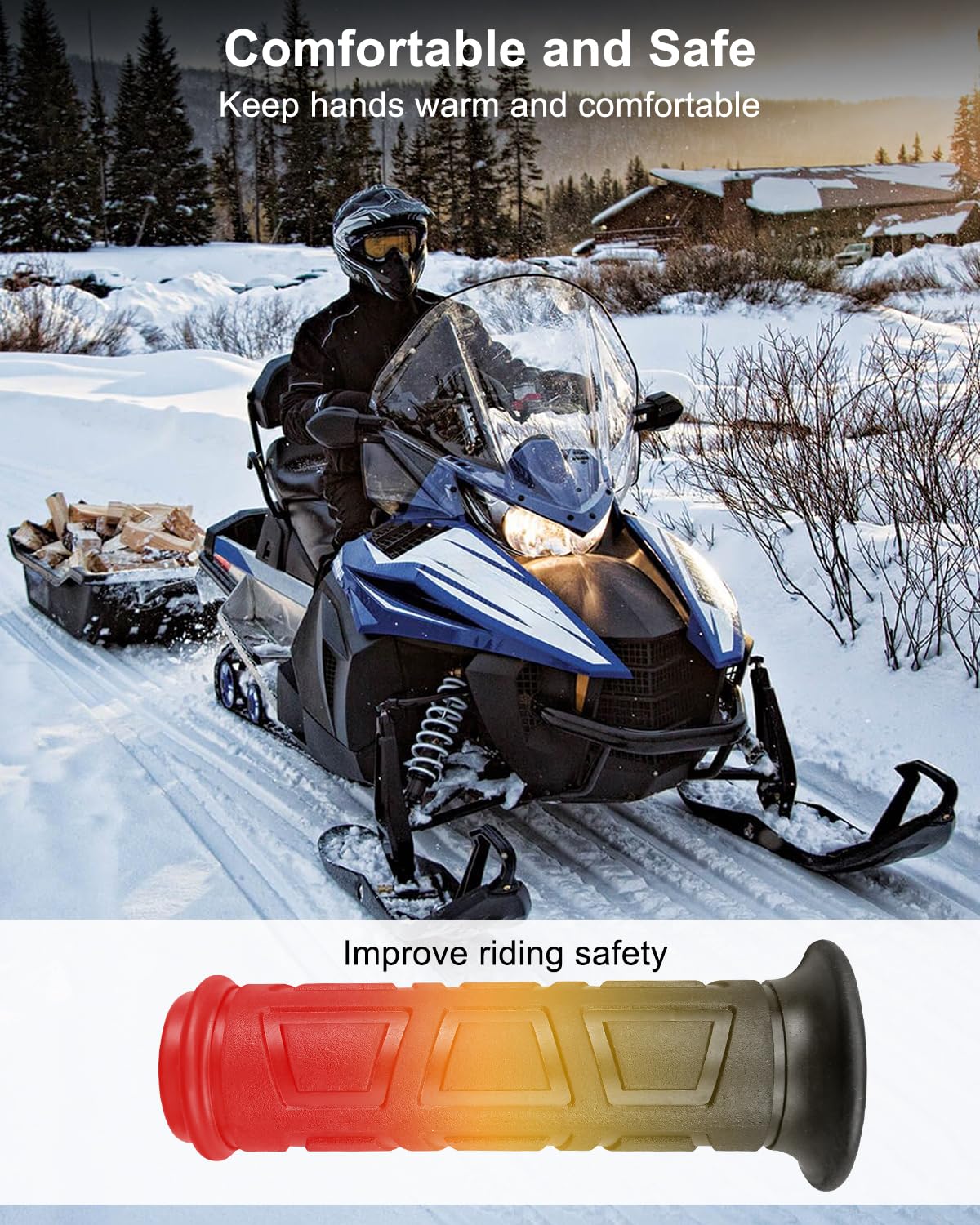 Poignées chauffantes 12 V pour VTT, Chauffage de Guidon avec Chauffe-Pouce