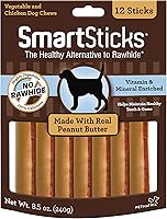 Vista 11 de SmartBones - SmartSticks con mantequilla de maní real, masticables sin piel para perros, 10