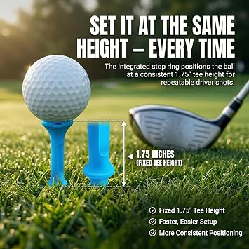 Stepped Golf Tees, 110/150 Count Mixed Size Golf Tees, 3-1/4 & 1-1/2, Stable Low-Resistance Golf Tees for Drivers & Practice