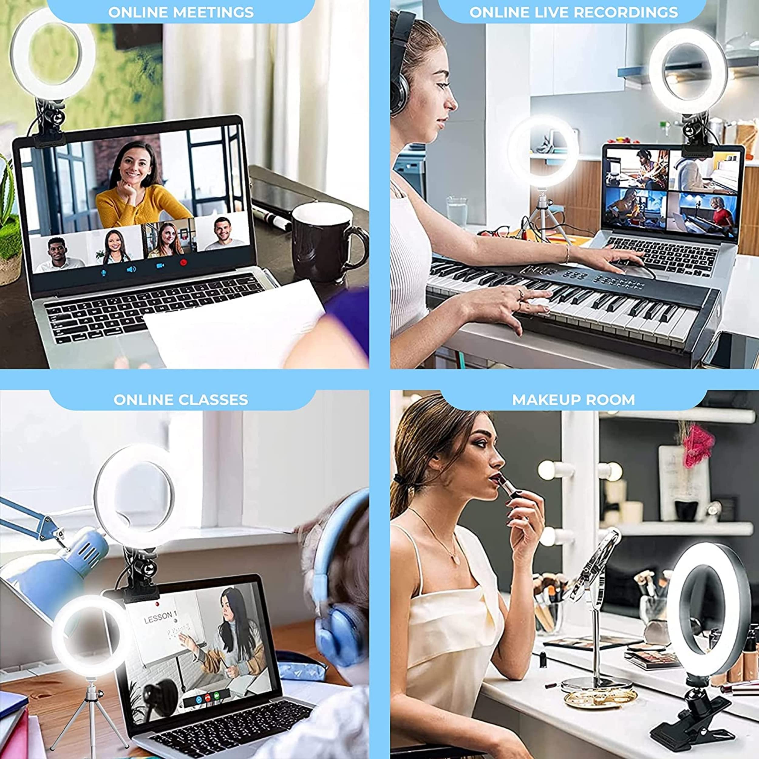 Buy Video Conference Lighting Kit Bundle 6inch cam Light with