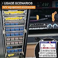 Vista 5 de M5X20 - Kit de tornillos de bastidor, 50 juegos de tornillos de montaje de tuercas enjauladas M5, arandelas, herrajes de agujero cuadrado métrico