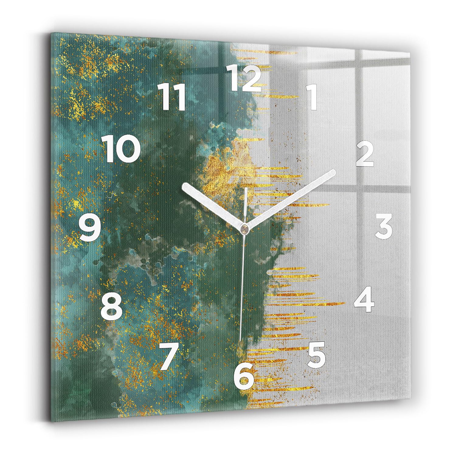 Horloge numérique 30x30 cm Wallfluent horloge murale silencieuse batterie