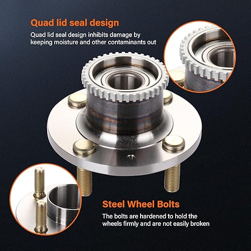 Miniatura 6 de OCPTY 1 unidad de rodamiento de rueda trasera y conjunto de cubo para Aveo 2004-2011 AVEO5 2007-2011 G3 2009-2010 Wave 2005-2008