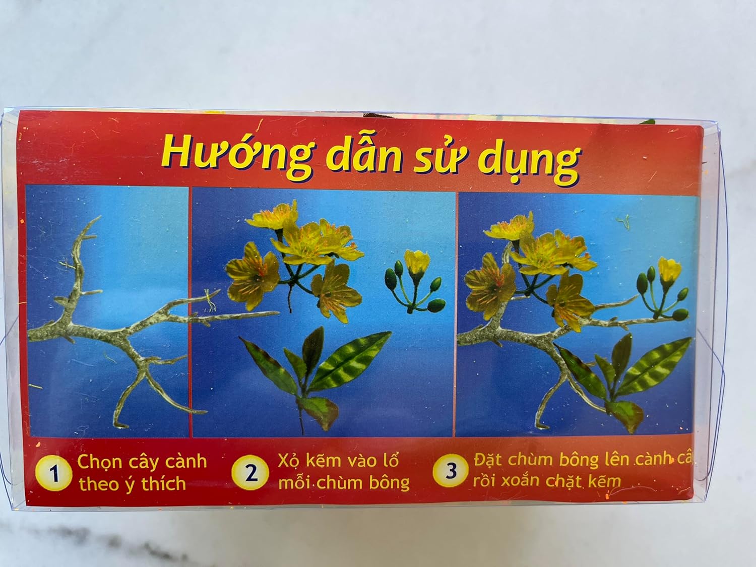 Vietnamese New Year Decorations Fake Flowers - Vietnamese Artificial Ochna Integerrima Flowers - HOA Mai Vai TET (2 Bags)