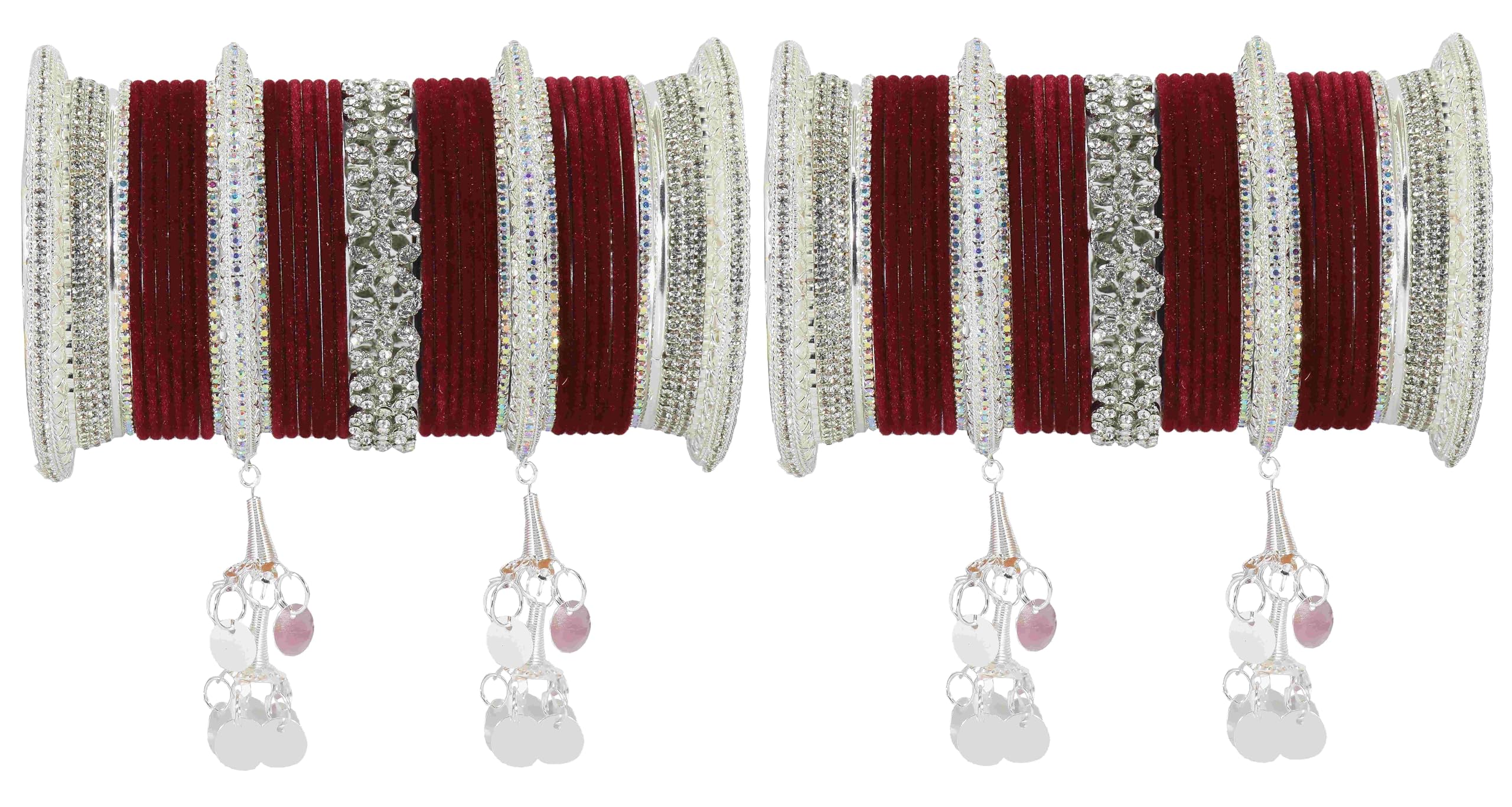 LAVAZZA Maroon Chuda Set for Women and Girls | Stylish Bangles Mehroom Chuda Set | Maroon Colour Bangles For Women | Traditional Chuda Bangles | Deisgner Mahroon Bangles-(Chuda7-Maroon-2.2) (B0CX1YQZN7) Amazon Price History, Amazon Price Tracker