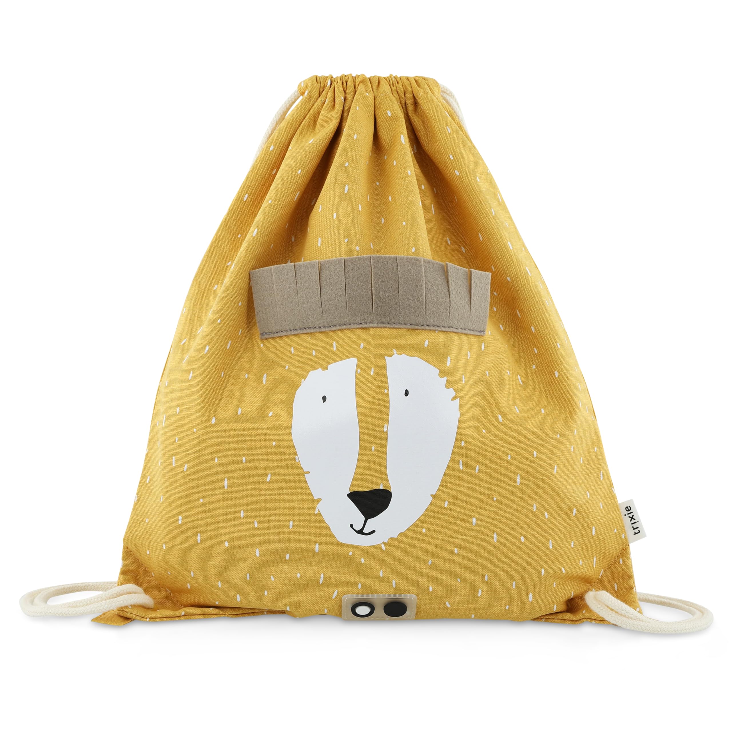 Trixie Unisex Kid's Drawstring Bag Mr. Lion, Yellow, One Size