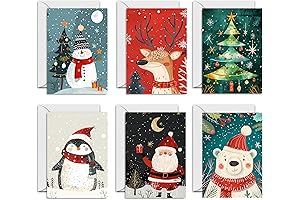 Amazing 24-Pack Christmas Card Multipack for Kids