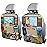 ULEEKA Car Backseat Organizer with 11 Table Holder, 10 Storage Pockets Seat Back Protectors Kick Mats for Kids Toddlers, Travel Accessories, 2 Pack, Beige
