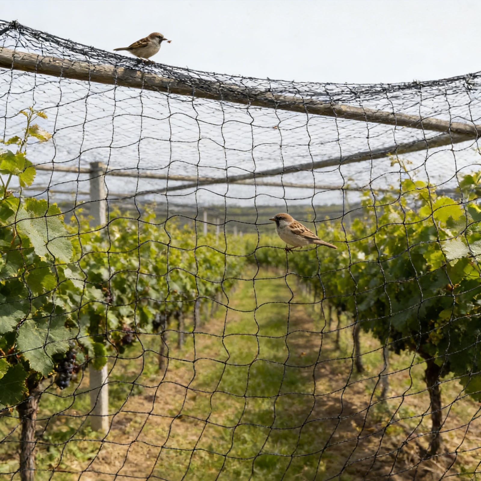 Vogelschutznetz 15m x 15m Vogelnetz, Taubennetz Balkon, Gartennetz mit 2.5cm Maschenweite, Feinmaschig Laubnetz Teichnetz Obstbaumnetz Taubennetz Gartennetz Kirschbaum Netz