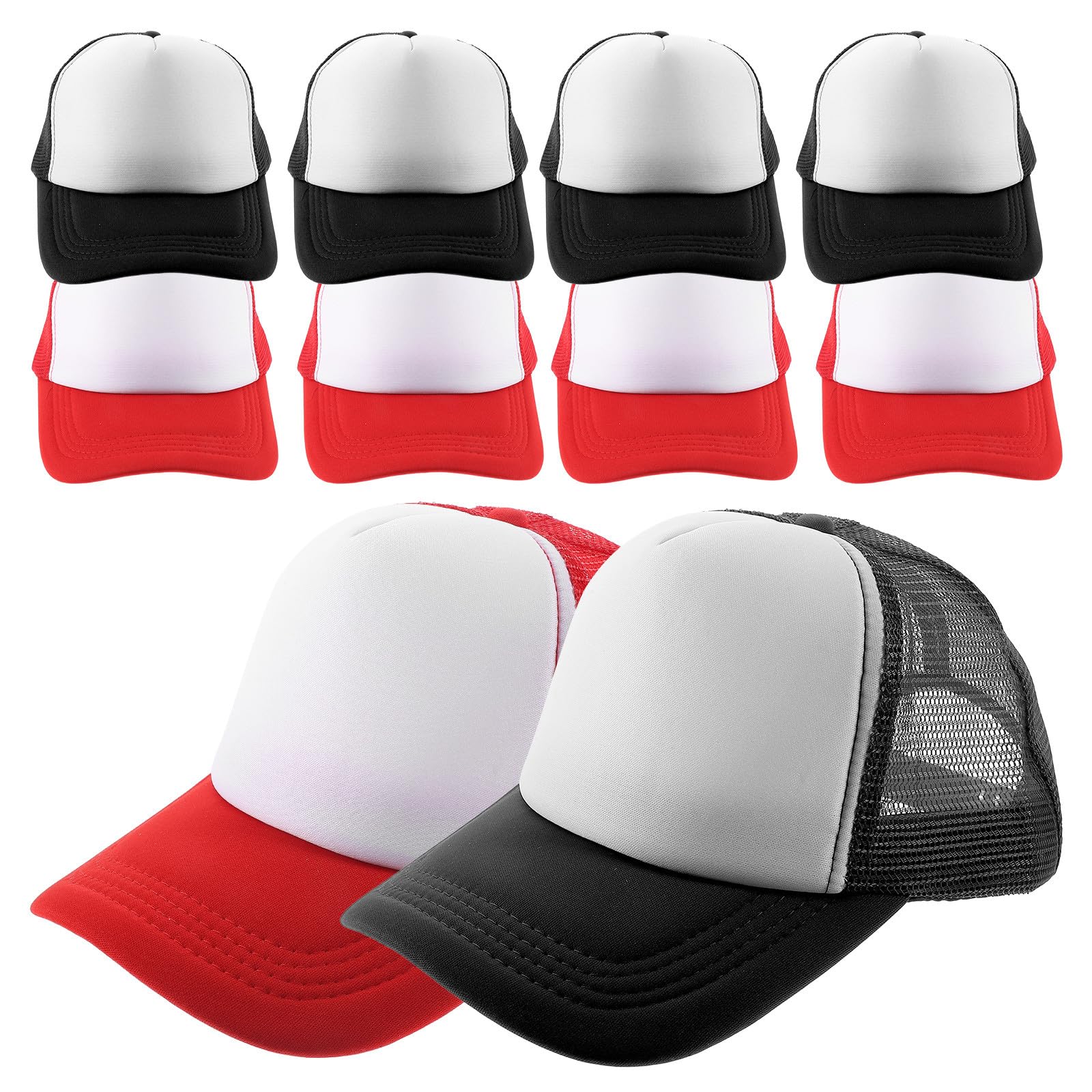 VALICLUD Lot de 10 Casquettes de Baseball pour Sublimation en Filet