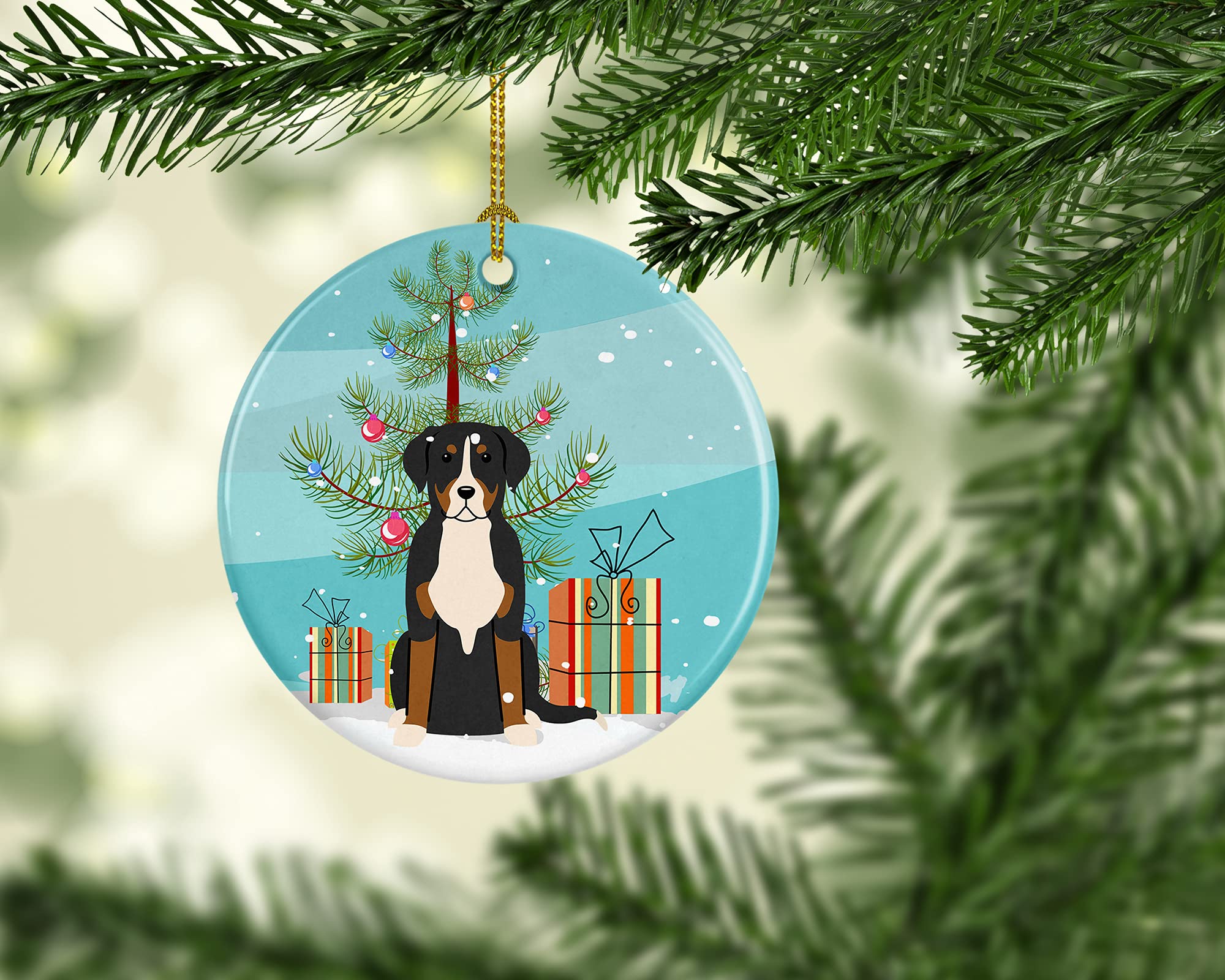Caroline's Treasures SS4532-CO1 Skye Terrier Candy Cane Holiday Christmas - Decorazione natalizia in ceramica, multicolore