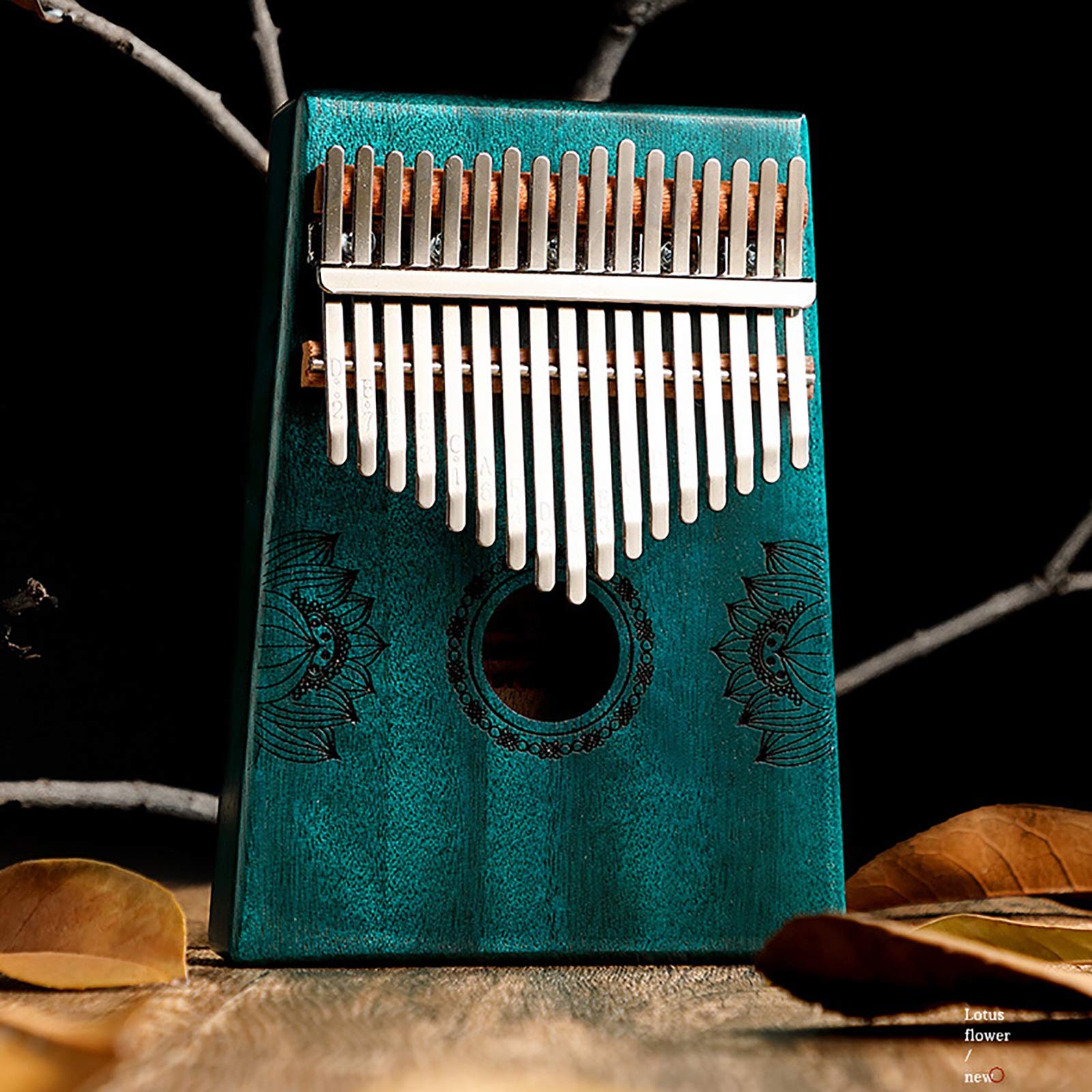 Kalimba Thumb Piano 17 Claves, Mbira Sanza portátil con Martillo de Ajuste y folleto de Estudio, Regalo para niños Adolescentes Adultos Principiantes Profesionales (Color : B1)