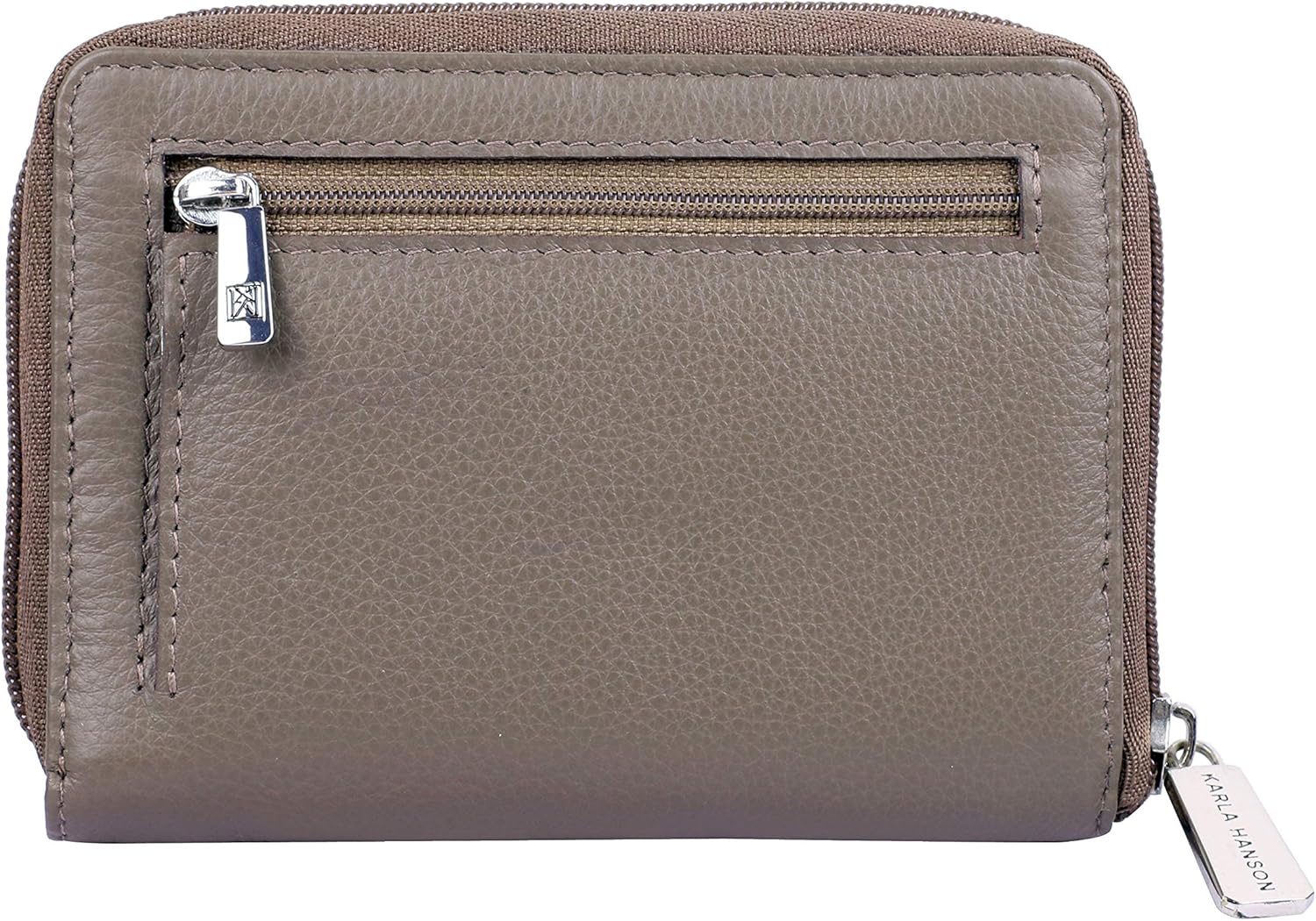 Karla Hanson RFID Blocking Wanda Leather Medium Wallet with RFID Blocking (Taupe Multi)