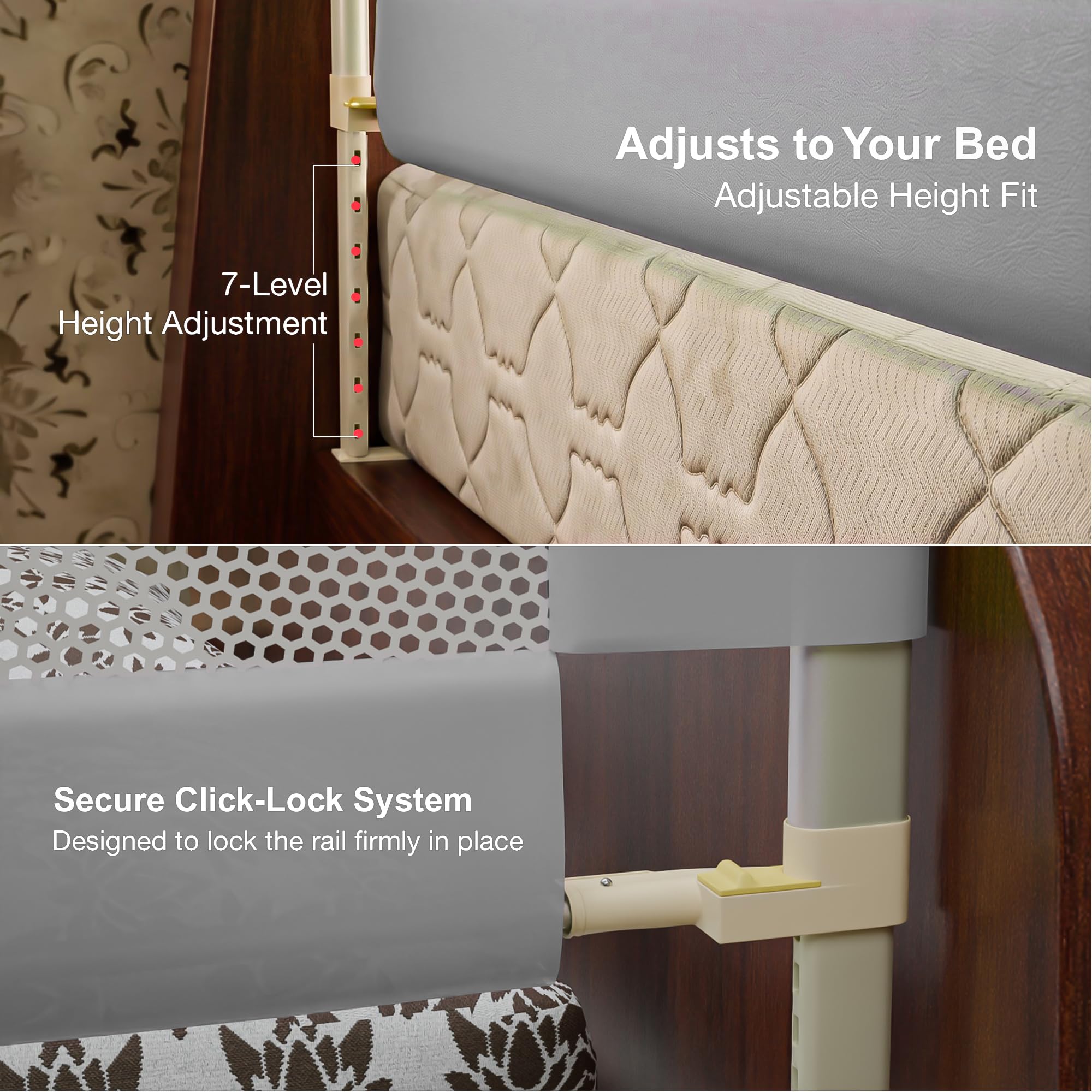 Baby Bed Rail Guard - Safe Sleep for Toddlers -4