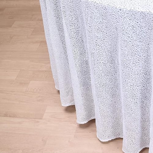 Miniatura 9 de Tableclothsfactory Mantel redondo de lentejuelas brillantes de 120 pulgadas para banquete de boda, fiesta, decoración del hogar