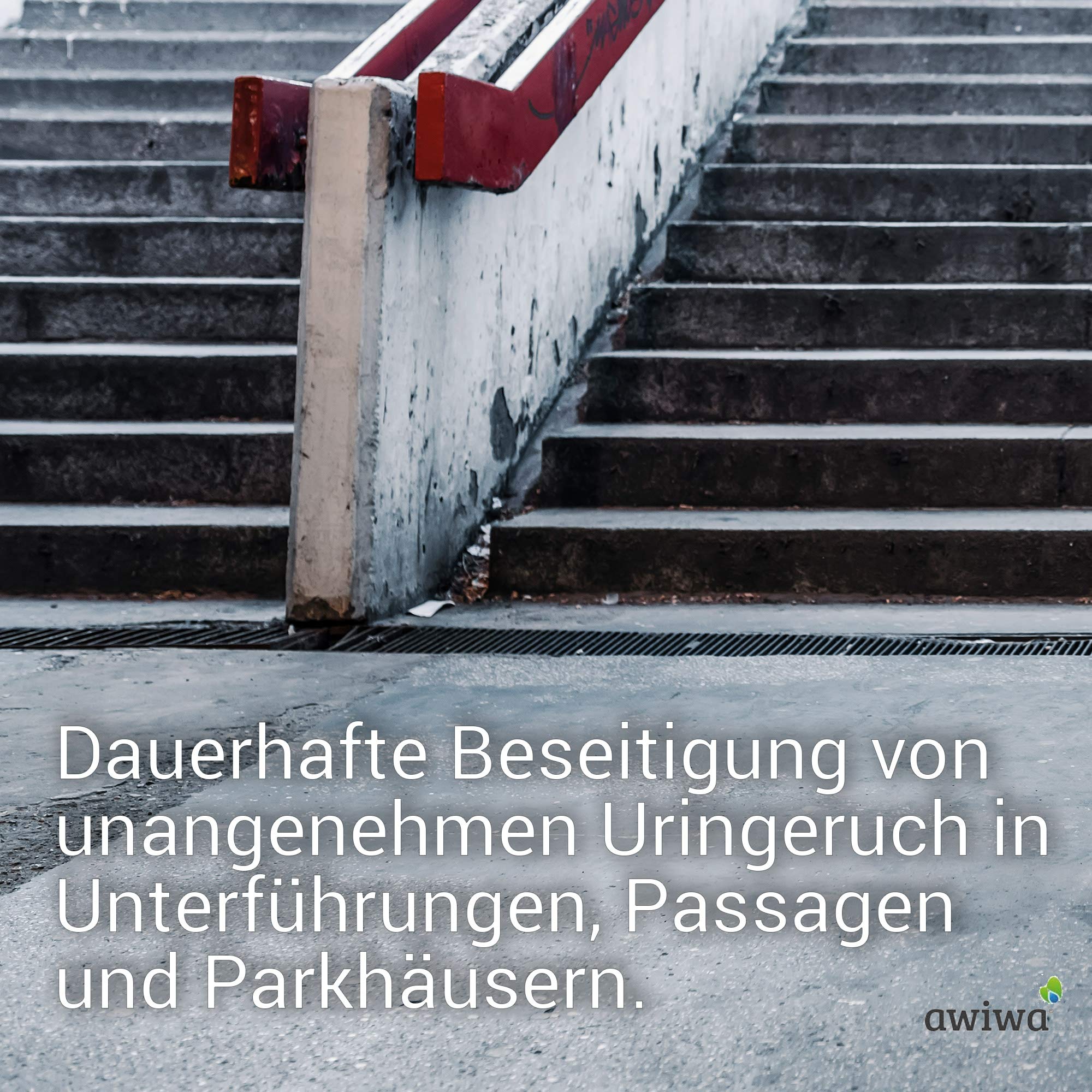 awiwa Geruchsneutralisierer Urin & Uringeruch Entferner - Ideal für Parkhäuser, Passagen, Einkaufszentren etc. (10 Liter)