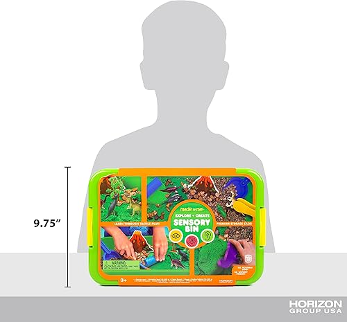 Miniatura 8 de Made By Me Explore + Create Dino Galaxy Sensory Bin, divertidos cubos sensoriales para niños pequeños a partir de 3 años, juguetes sensoriales