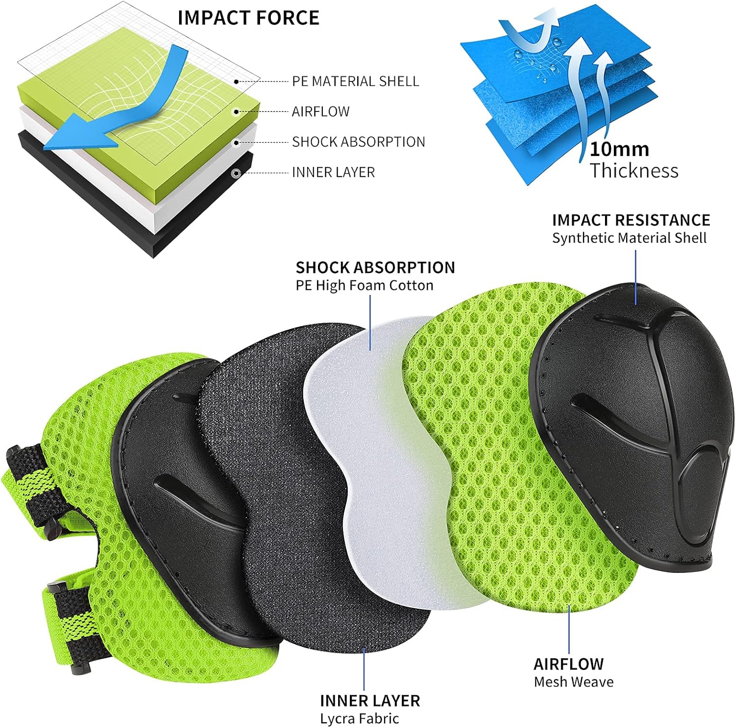 Gudook Knee Pads for Kids : Knee and Elbow Pads Wrist Guards 3 in 1 Kids Protective Gear Set for Skateboarding BMX Inline Roller Skating Cycling Bike Rollerblading Scooter Riding Sports Kids Knee Pads : Sports & Outdoors