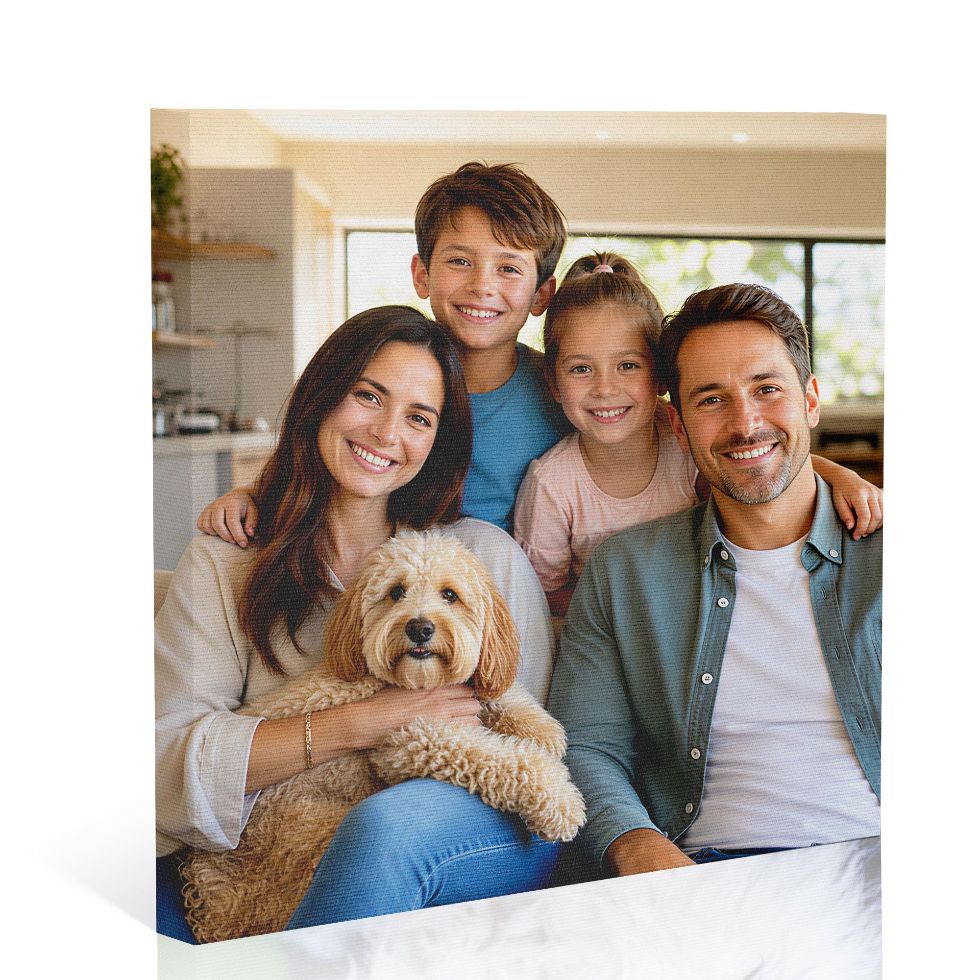 Easycosy Gifts for Women Men Personalised Canvas Photo Prints Framed Canvas Wall Art Picture Posters Home Decor Room Decorations Personalised Anniversary Birthday Keepsakes Gifts for Family Him Her