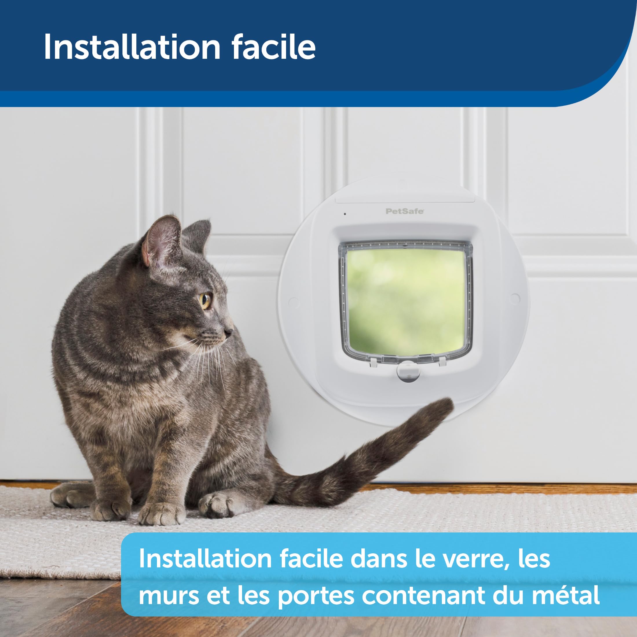 PetSafe Adapter Instalacyjny dla Mikrochip & Ręczna Klapka, Biały | Wszechstronny, Efektywny Energetycznie, Łatwy w Instalacji