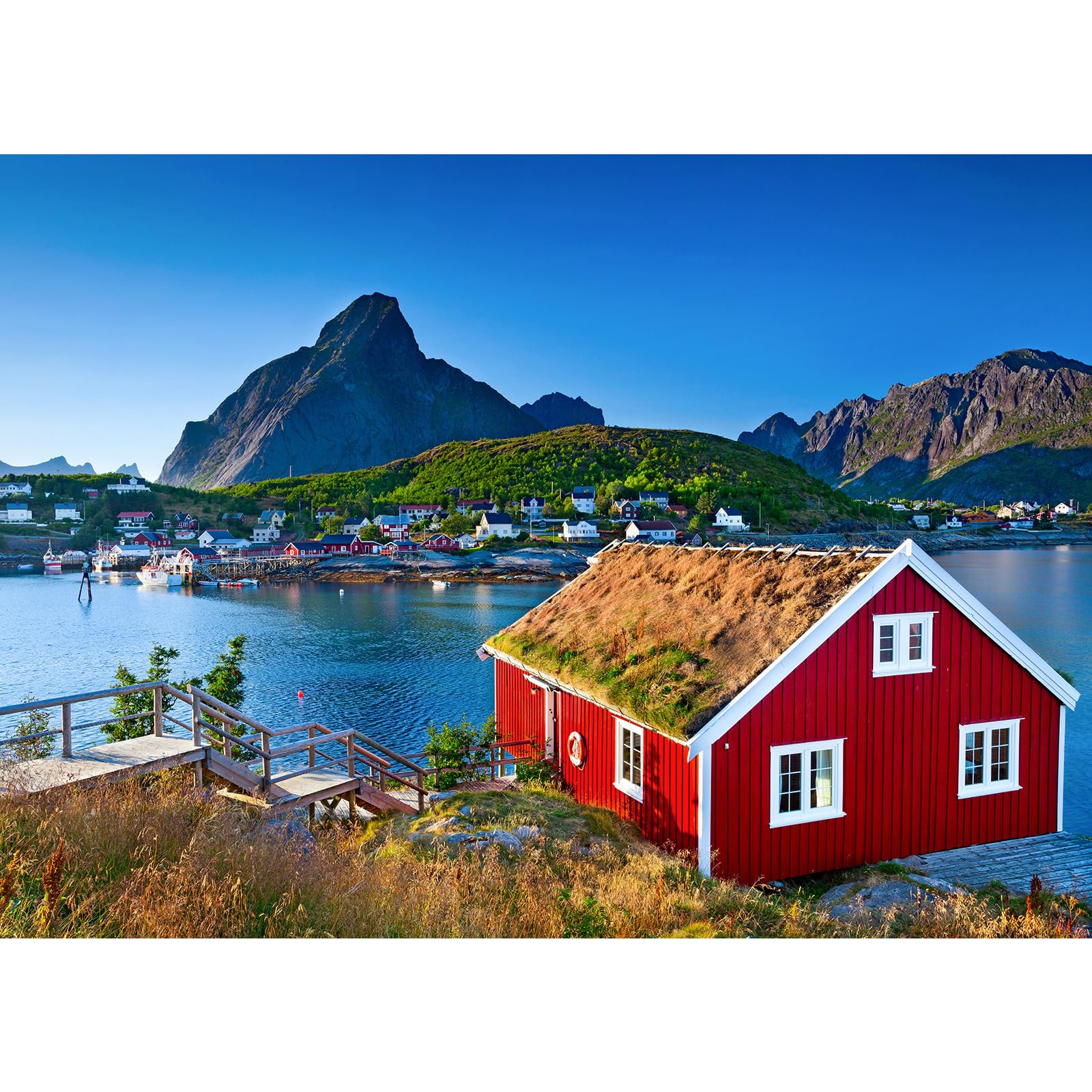 HUADADA Puzzle 1000 Teile für Erwachsene und Kinder, Impossible Game, Puzzles-Geschenk, Clevere Rätsel, Puzzles Farbenfrohes, Puzzle mit Norwegen Lofoten-Motiv