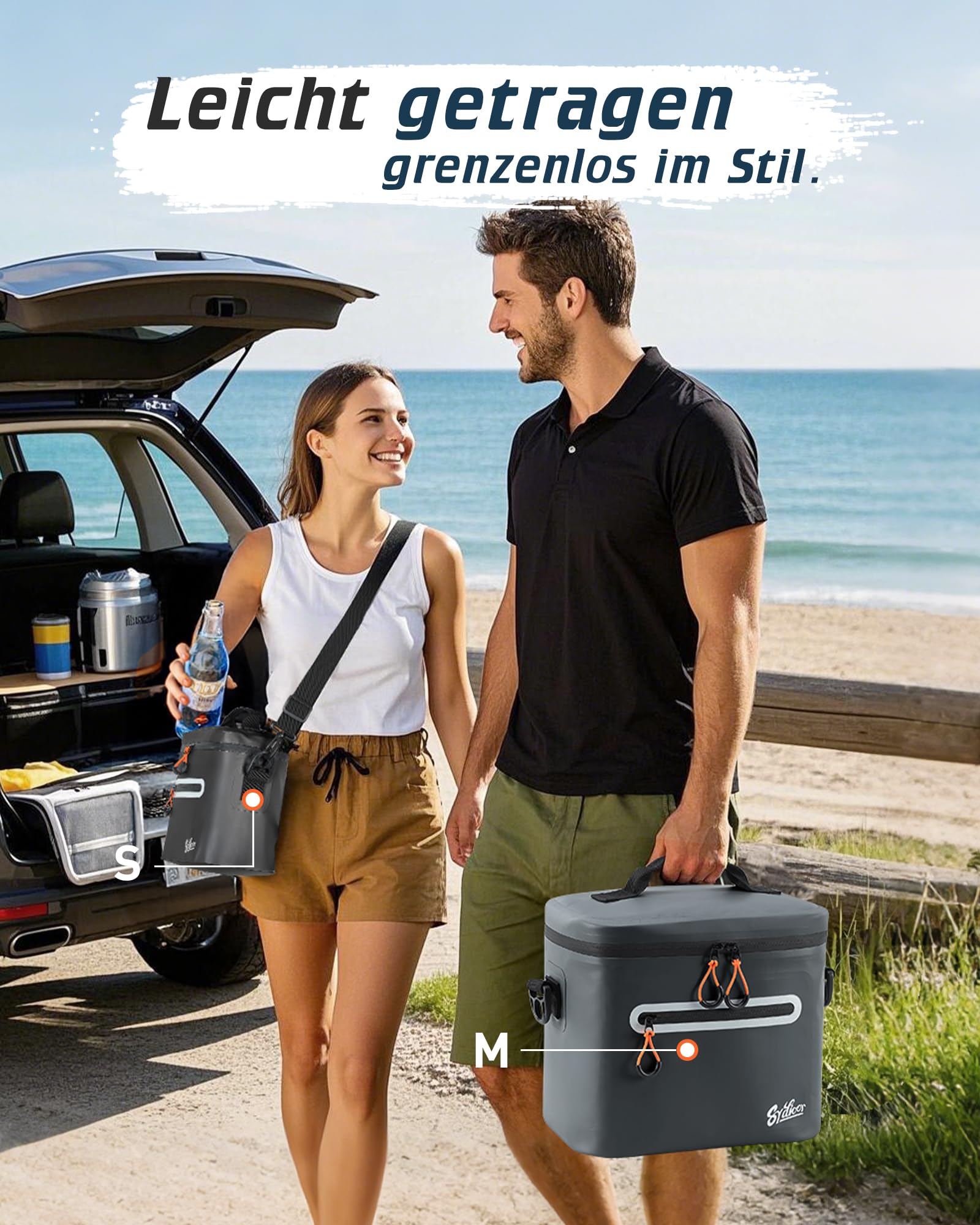 Kühltasche 7/14/24L - Isoliert & Wasserdicht | Tragbare Mini-Kühltasche mit Thermo-Iso-Schicht | Leicht für Camping, Picknick, Strand & Grillen - Auslaufsicher & langlebig