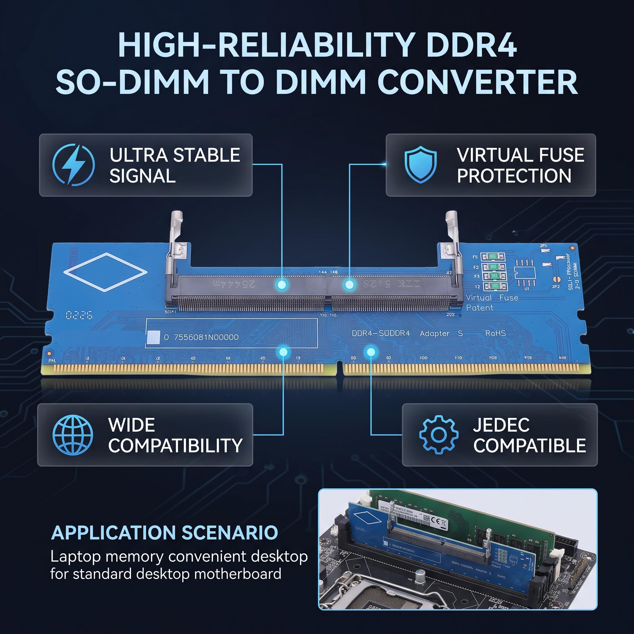 Amazon.co.jp: Zopsc Professional SO DIMM DDR4 メモリコンバーター