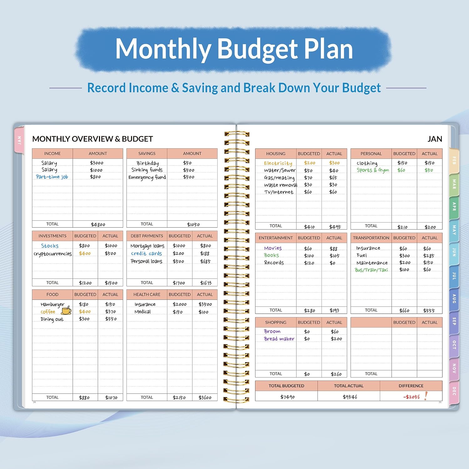 Master Your Finances: 2026 Monthly Budget Planner & Expense Tracker