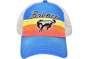 Ford Bronco Embroidered Logo Washed Cotton Adjustable Trucker Hat with Curved Brim