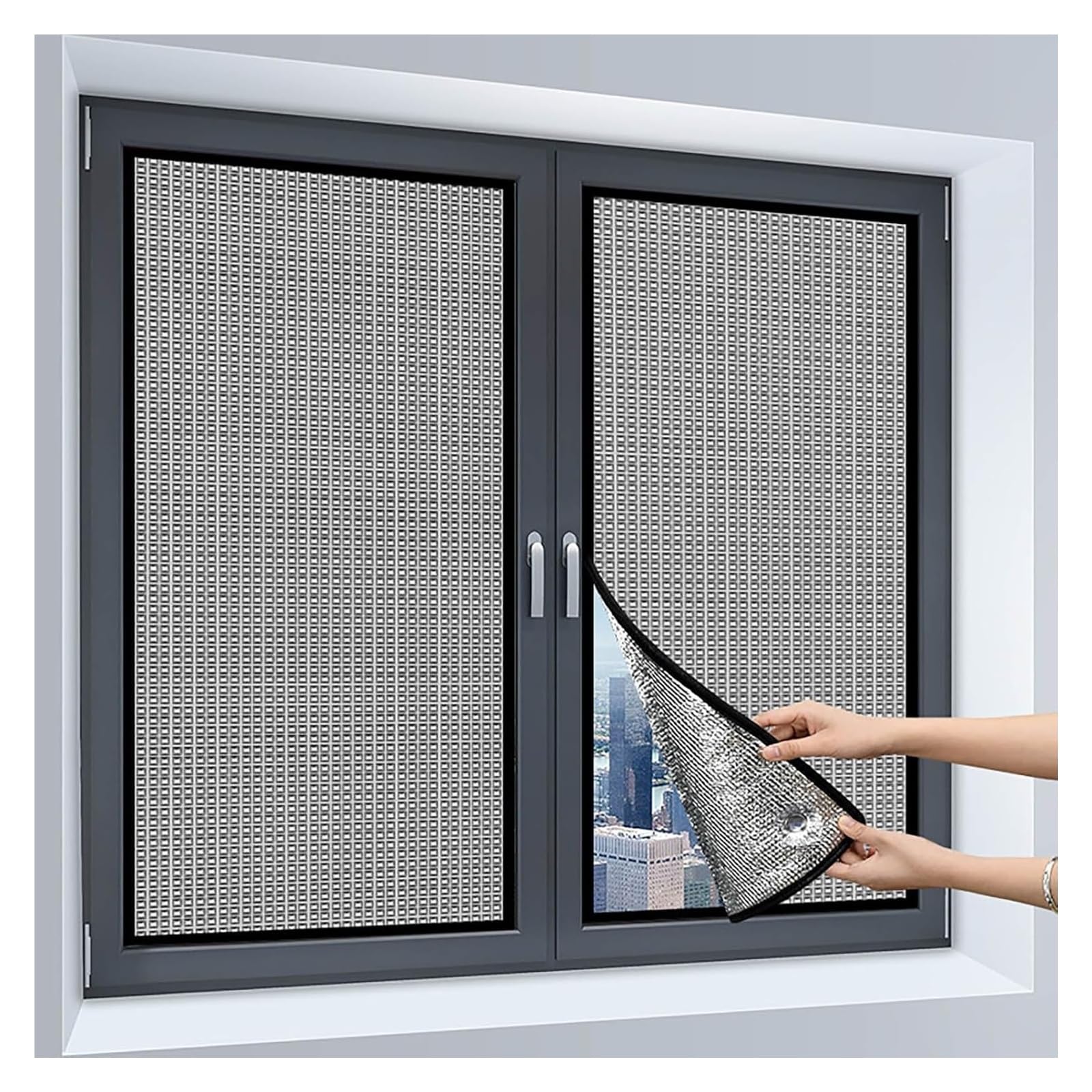 Reflective Window Film， Total Blackout Insulation Foil, Heat Reflective Anti-UV Privacy Tint